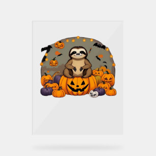 Sloth-o-ween Classic T-Shirt Acrylic Sign