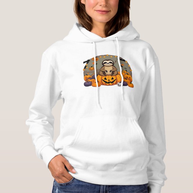 Sloth-o-ween Classic T-Shirt Hoodie (Front)