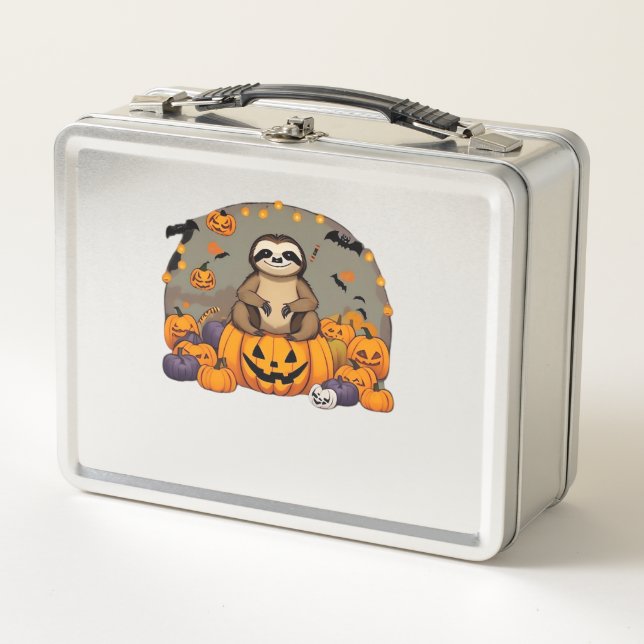 Sloth-o-ween Classic T-Shirt Metal Lunch Box (Front)