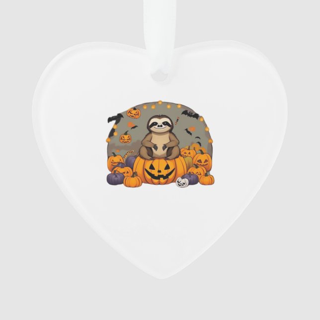 Sloth-o-ween Classic T-Shirt Ornament (Front)