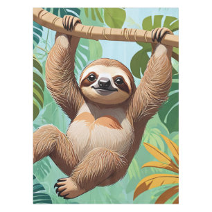 Sloth on a Tree  Tablecloth