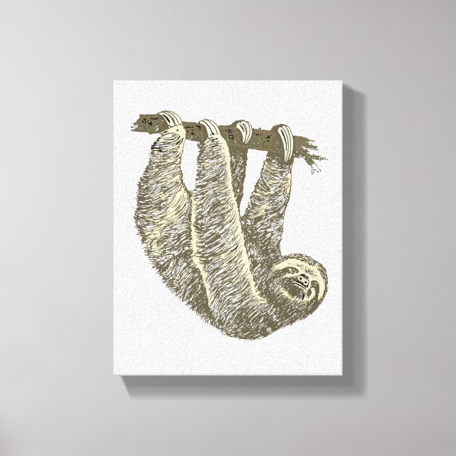 Sloth on Canvas Print (Front)