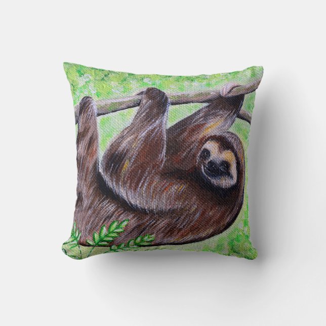 Sloth Painting Cushion (Front)