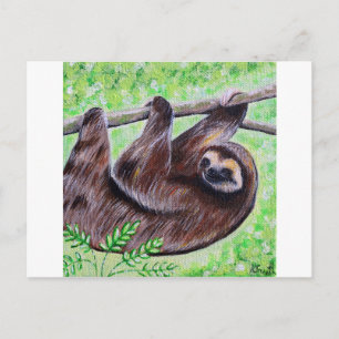 Sloth Painting Postcard