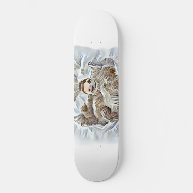 Sloth Painting Tote Bag Gallery Wrap iPad Air Cove Skateboard (Front)