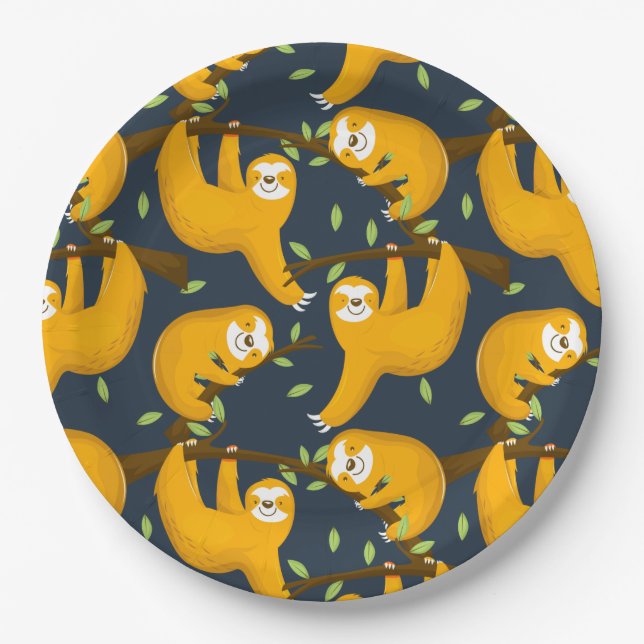 Sloth Paper Plate (Front)