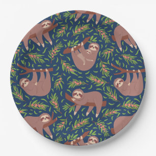 Sloth Paper Plate