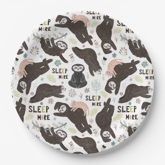 Sloth Paper Plate (Front)