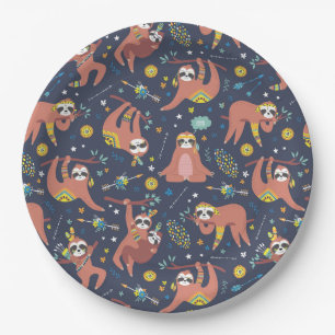 Sloth Paper Plate