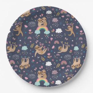Sloth Paper Plate