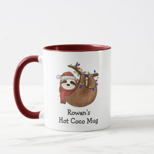 Sloth Personalised Hot Coco Mug