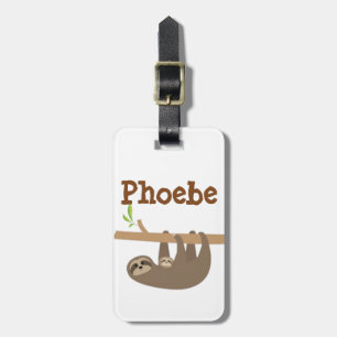 Sloth Personnalised Luggage Tag