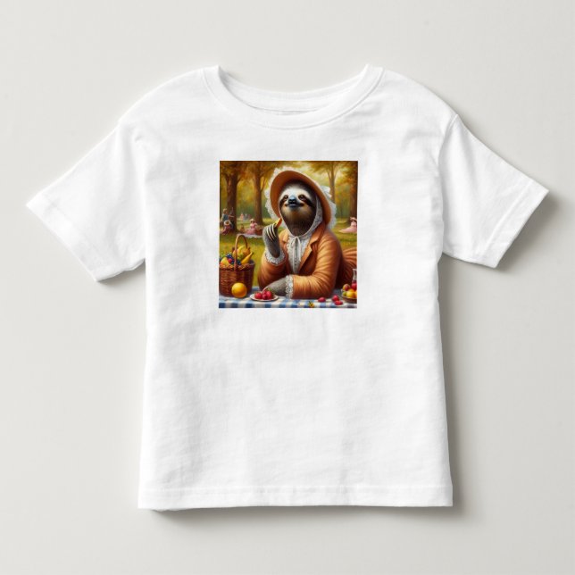 Sloth Picnic Toddler T-Shirt (Front)