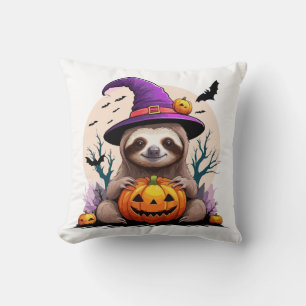 Sloth Pink Hat Halloween Cushion