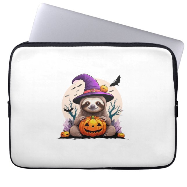 Sloth Pink Hat Halloween Laptop Sleeve (Front)