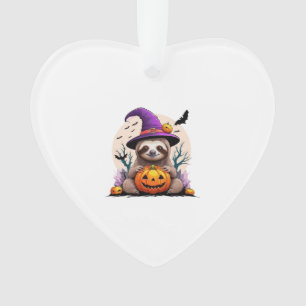 Sloth Pink Hat Halloween Ornament