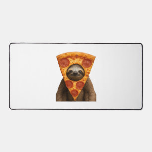 Sloth pizza funny weird prank meme cute happy chri desk mat