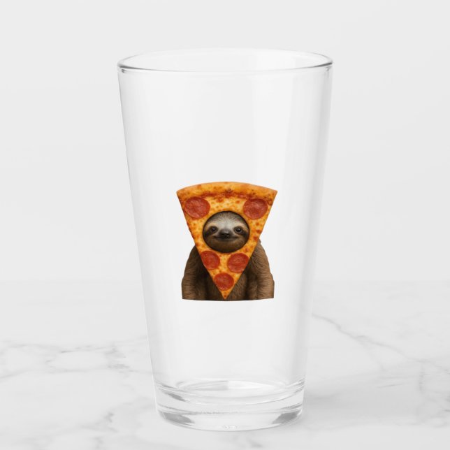 Sloth pizza funny weird prank meme cute happy chri glass (Front)
