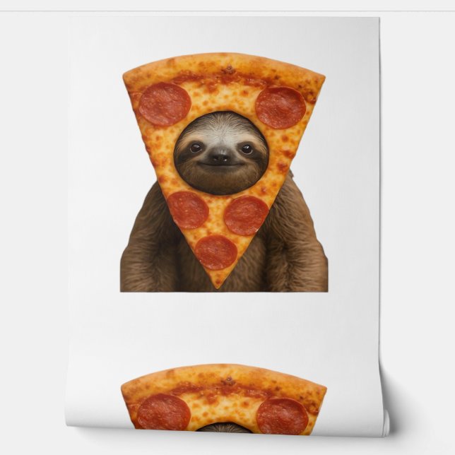 Sloth pizza funny weird prank meme cute happy chri wallpaper (Unrolling)