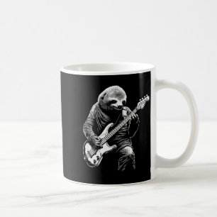 Sloth Playing B Guitar Funny B Player Bist Sloth Coffee Mug