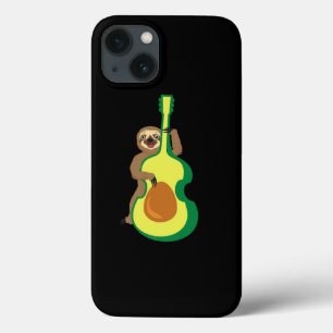Sloth Playing Cello Musical Instrument Avocado Lov iPhone 13 Case