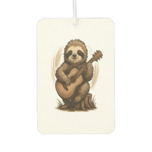 Sloth Playing Guitar Car Air Freshener