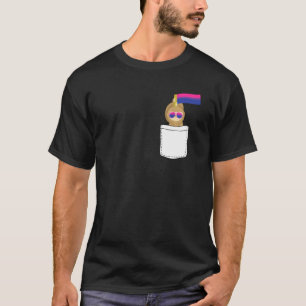 Sloth Pocket Bisexual Pride Cute Animal Proud Lgbt T-Shirt