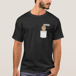 Sloth Pocket Gender Queer Pride Cute Animal LGBT Q T-Shirt