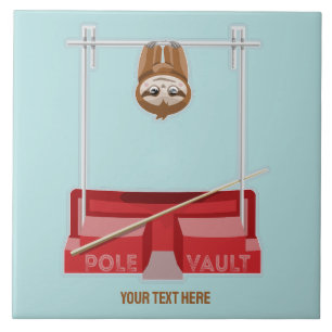 Sloth Pole Vault Athletics Tile