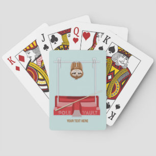 Sloth Pole Vaulting Sports Day Playing Cards