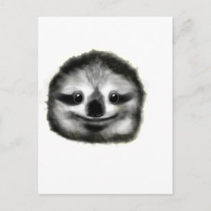 sloth postcard