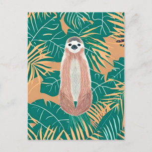 sloth postcard