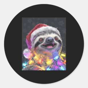 Sloth Present Classic Round Sticker
