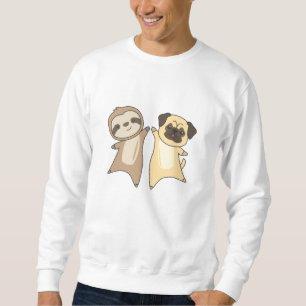 Sloth Pug Dog Animal Lovers Sloth Dogs Sweatshirt