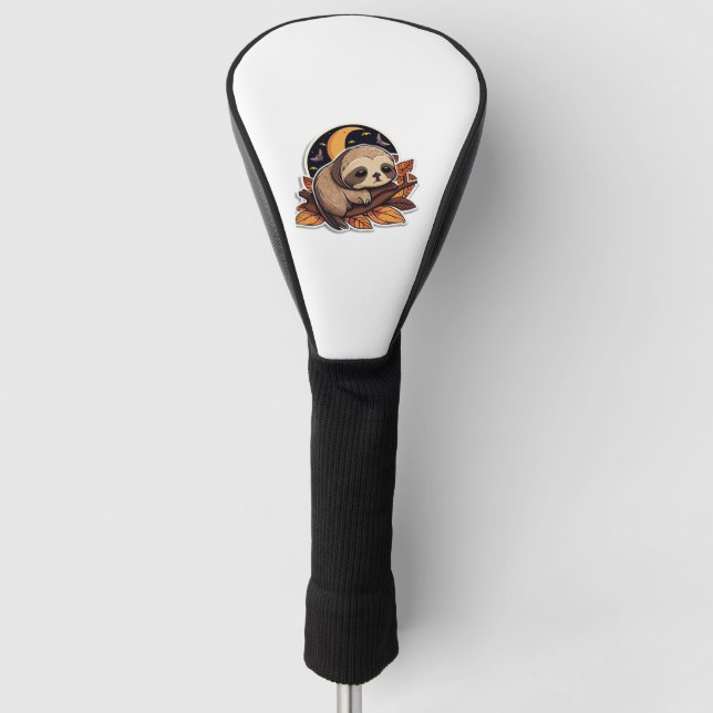 sloth pumpkin Halloween sticker style 2 Classic T- Golf Head Cover (Front)