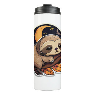 sloth pumpkin Halloween sticker style 2 Classic T- Thermal Tumbler