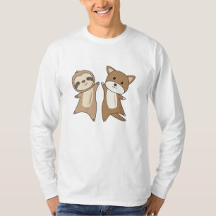 Sloth Puppy Dog Animal Lovers Children T-Shirt