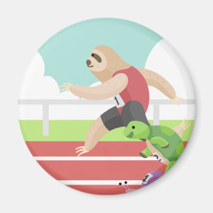 sloth race magnet