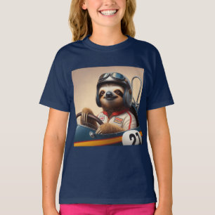 Sloth Racecar Driver T-Shirt