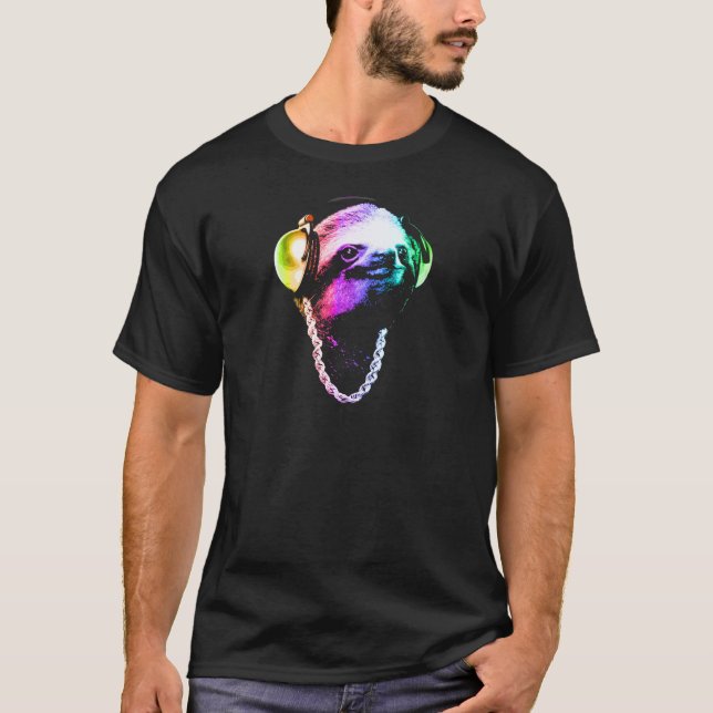 Sloth (Rainbow B-Boy Style) T-Shirt (Front)