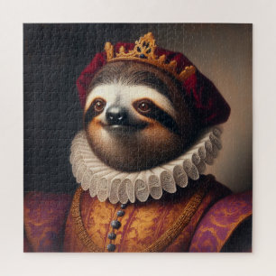 Sloth Renaissance King Jigsaw Puzzle