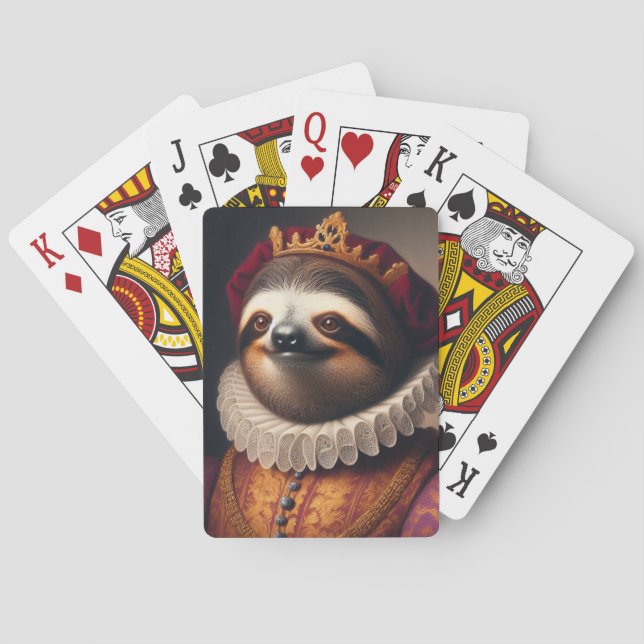 Sloth Renaissance King Playing Cards (Back)