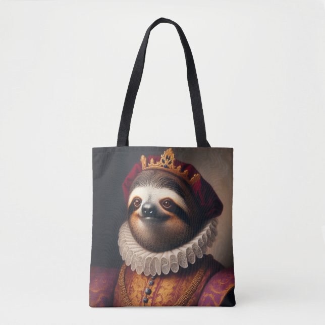 Sloth Renaissance King Tote Bag (Front)