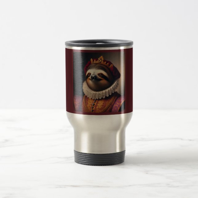 Sloth Renaissance King Travel Mug (Center)