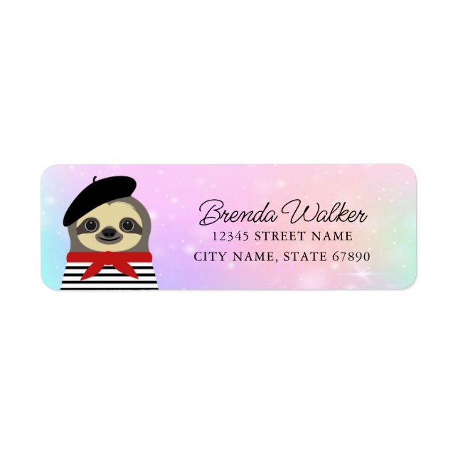Sloth Return Address Labels (Front)