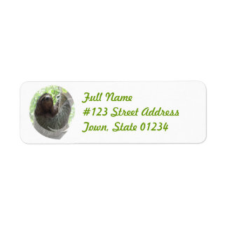 Sloth Return Address Mailing Label