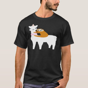 Sloth Riding Llama Alpaca Lovers Idea Premium T-Shirt