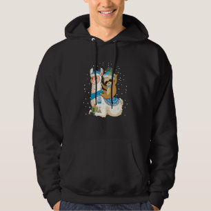 Sloth Riding LLama Happy Hanukkah Channukah Boys G Hoodie