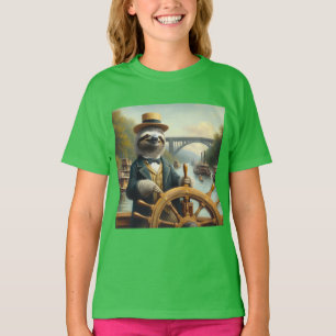 Sloth Riverboat Captain T-Shirt