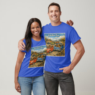Sloth Road Rage – Rockwell‑Inspired Watercolor Car T-Shirt